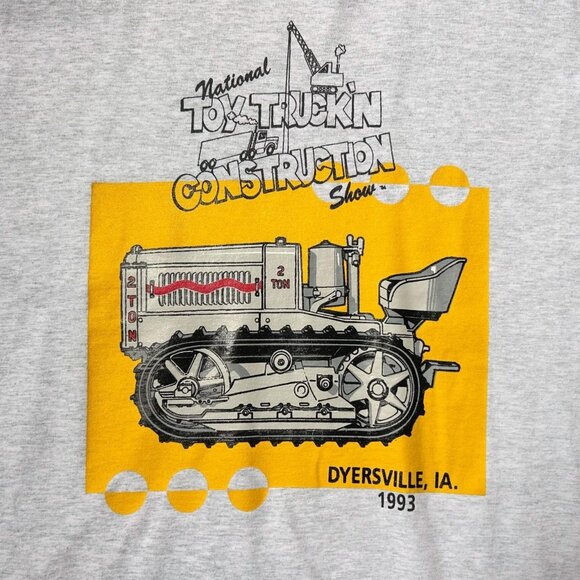 90s vintage Toy Truck'N Construction Show T-shirt 1993 single stitch grey. - Picture 2 of 6